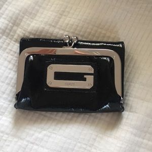 GUESS black patent leather wallet